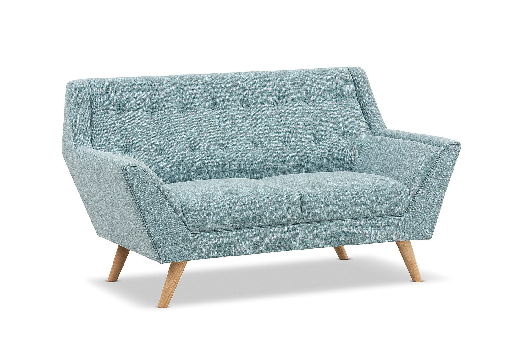 light blue bianco fabric 2 seater amart furniture