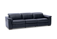 LUCIANO - Leather 3.5 Seater Sofa with 2 Electric Recliners LUCIANO