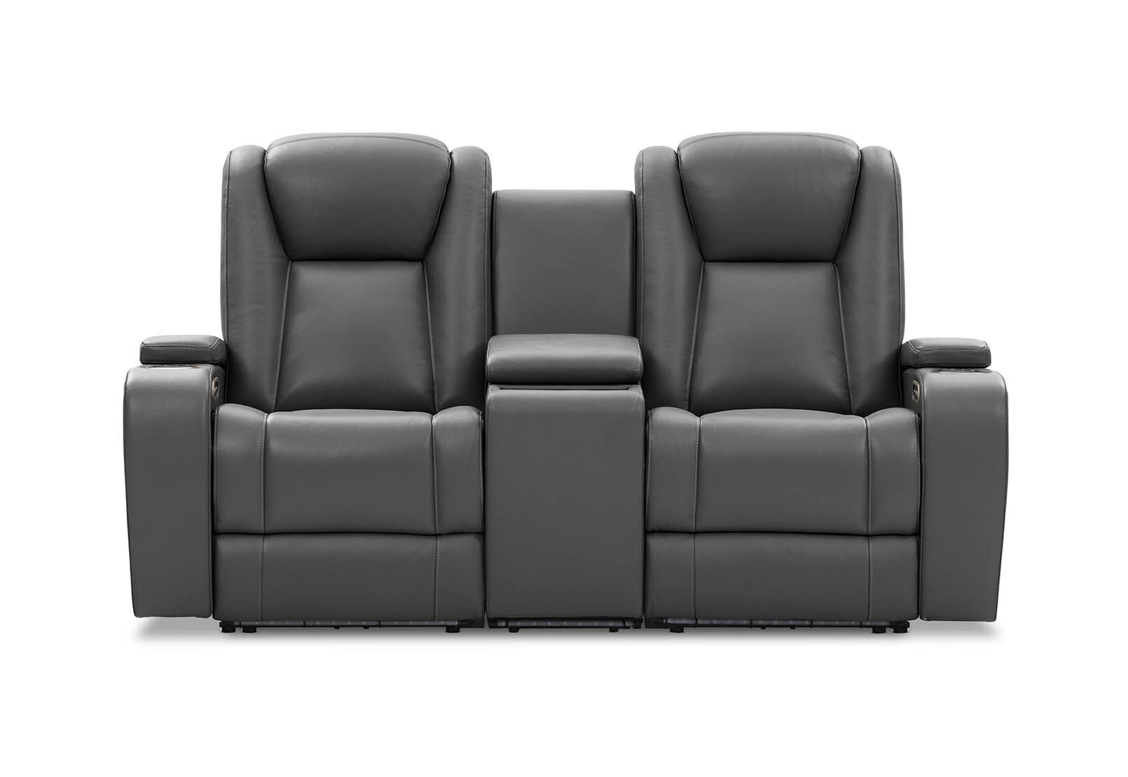 SENTINAL MK2 LEATHER - 2 Seater with 2 Electric Recliners and Console SENTINAL MK2 LEATHER
