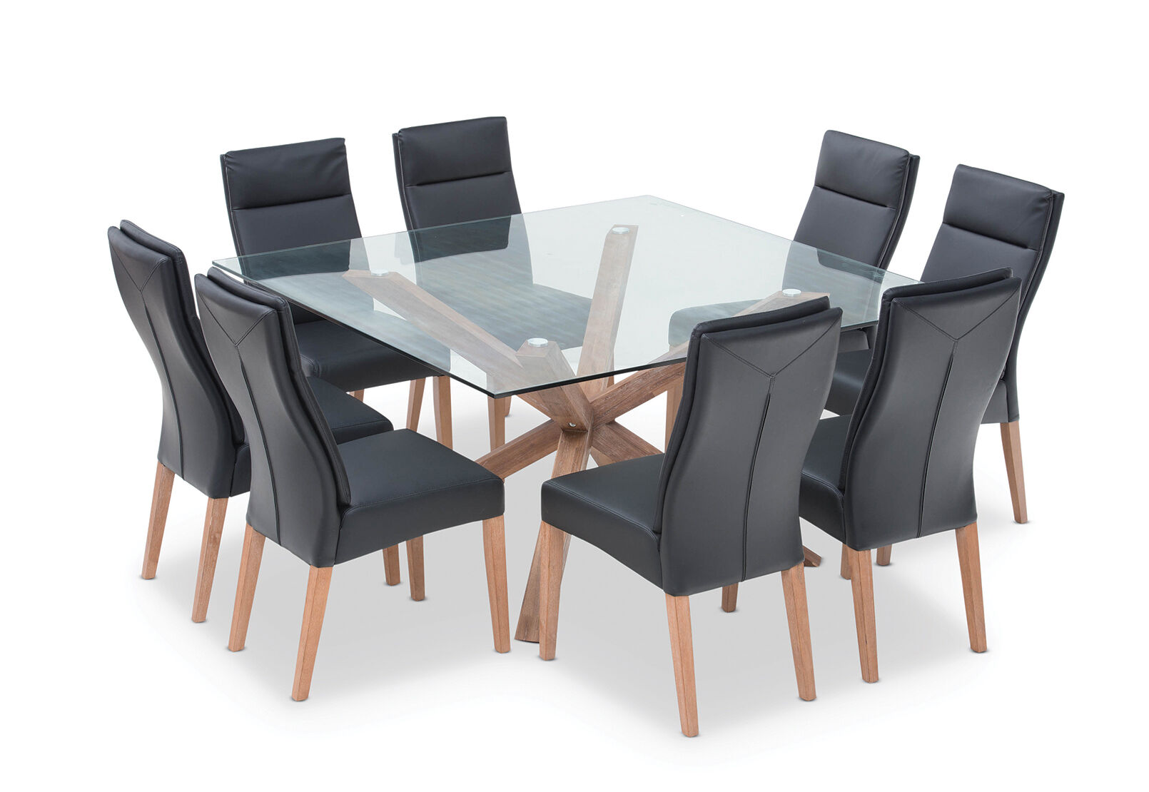 PROMENADE - 9 Piece Dining Suite with Asheville Dining Chairs PROMENADE