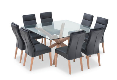 PROMENADE - 9 Piece Dining Suite with Asheville Dining Chairs