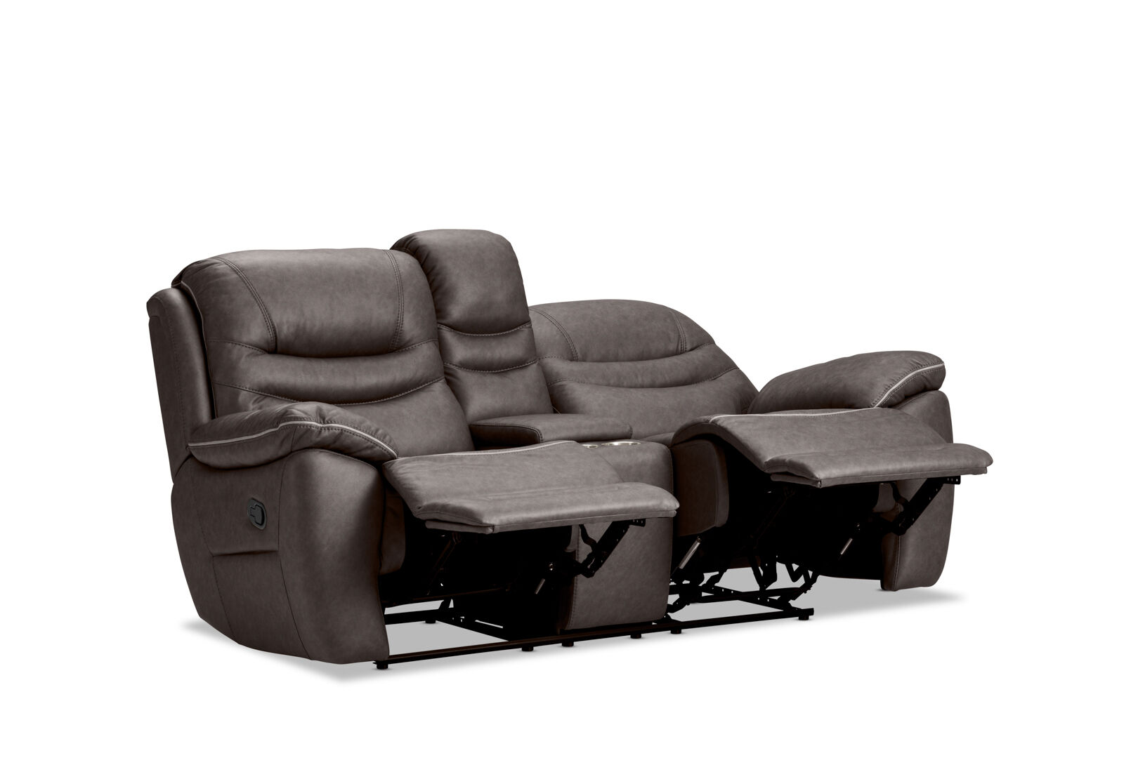 FEDERER FABRIC - 2 Seater with inbuilt Recliners and Console FEDERER FABRIC