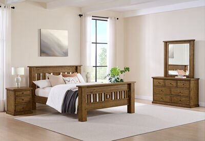 WILLOWBROOK - 4 Piece Queen Bed Dresser Suite