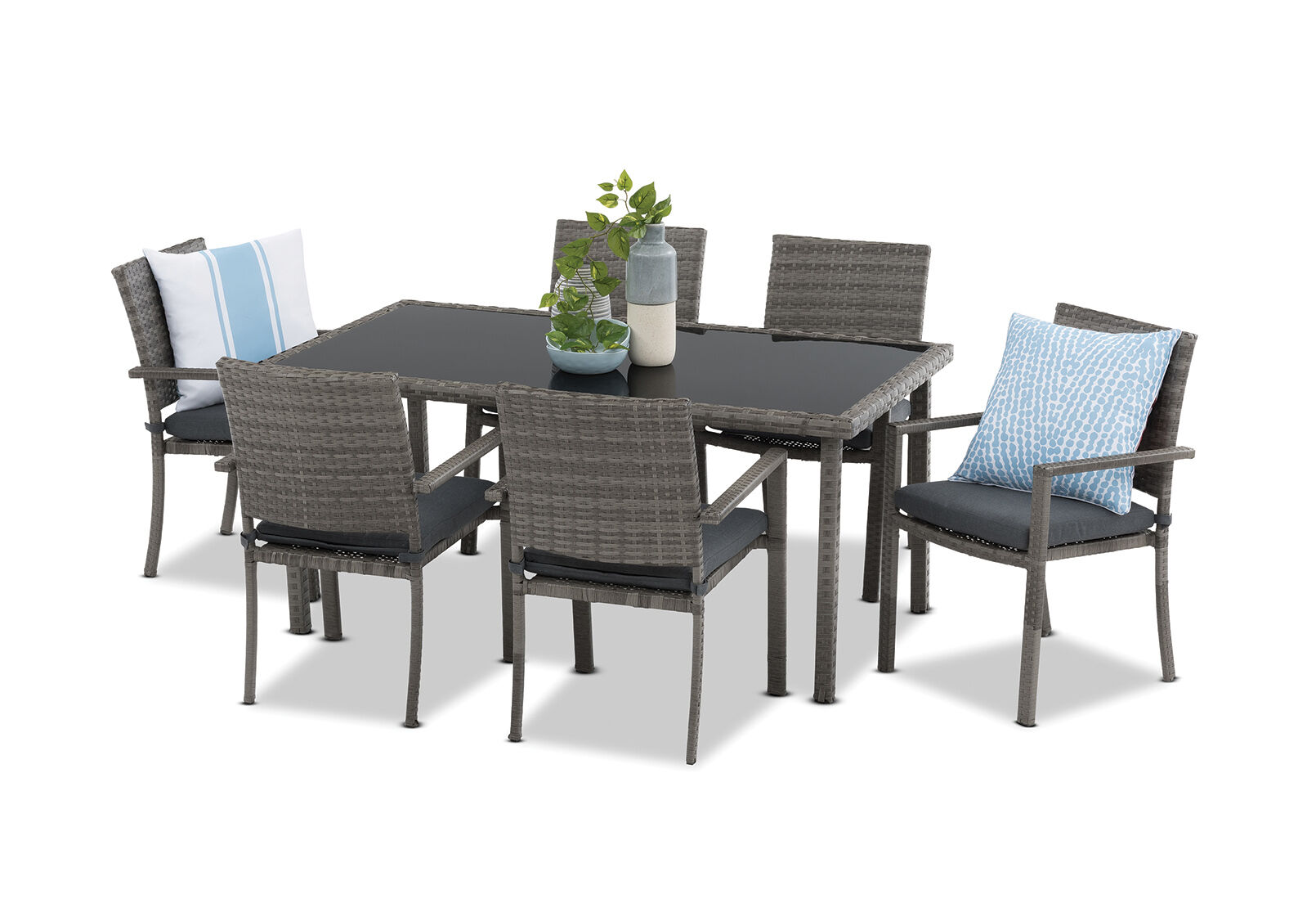 RIANA - 7 Piece Outdoor Dining Setting. RIANA