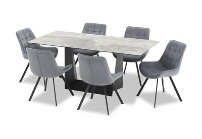 MILAS - 7 Piece Dining Suite with Blaze Dining Chairs