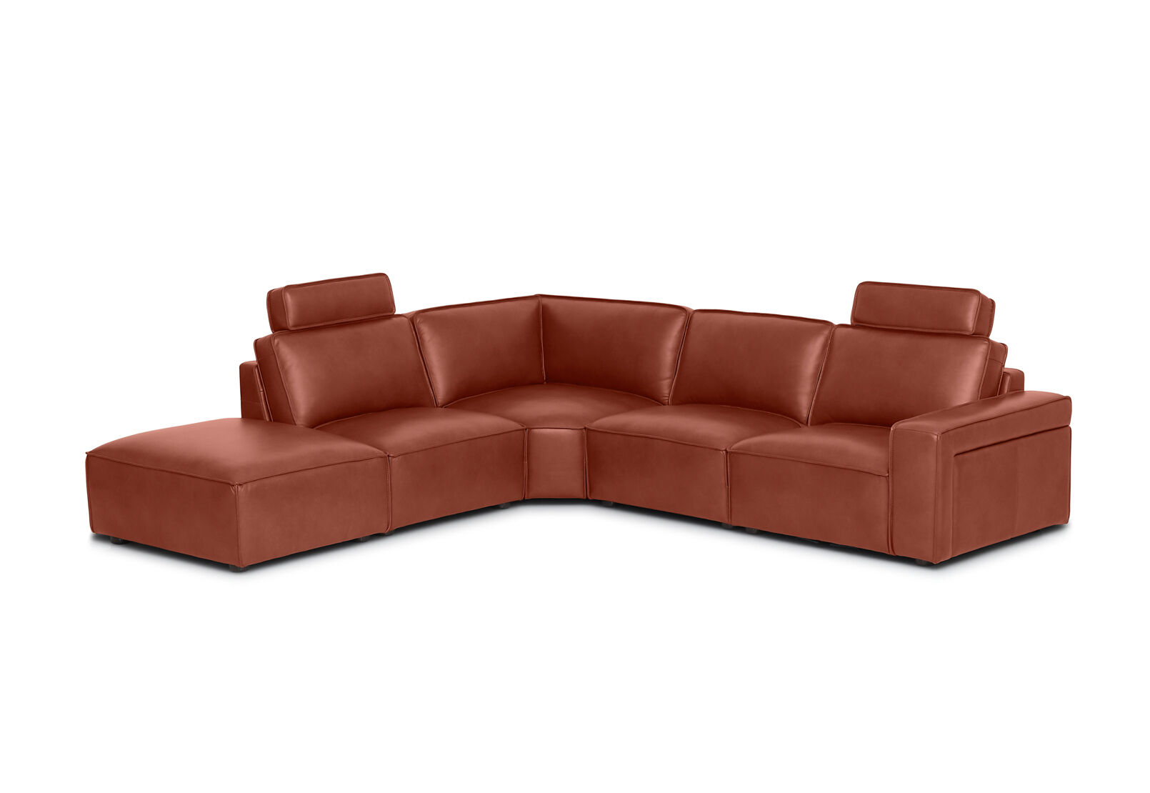 BARTELLE LEATHER - 5 Piece LHF Corner Chaise BARTELLE LEATHER