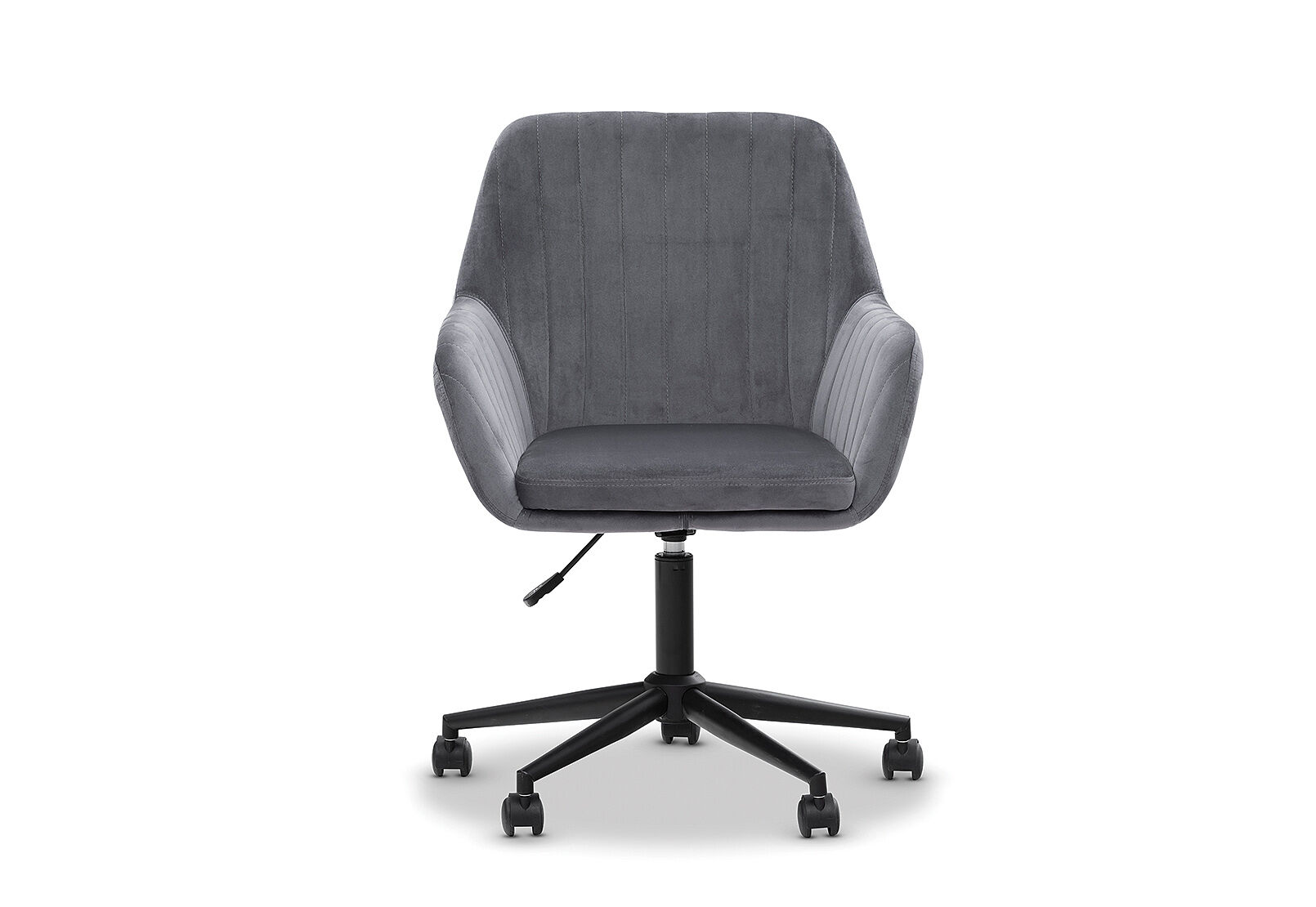 grey velvet pia office tub chair amart furniture