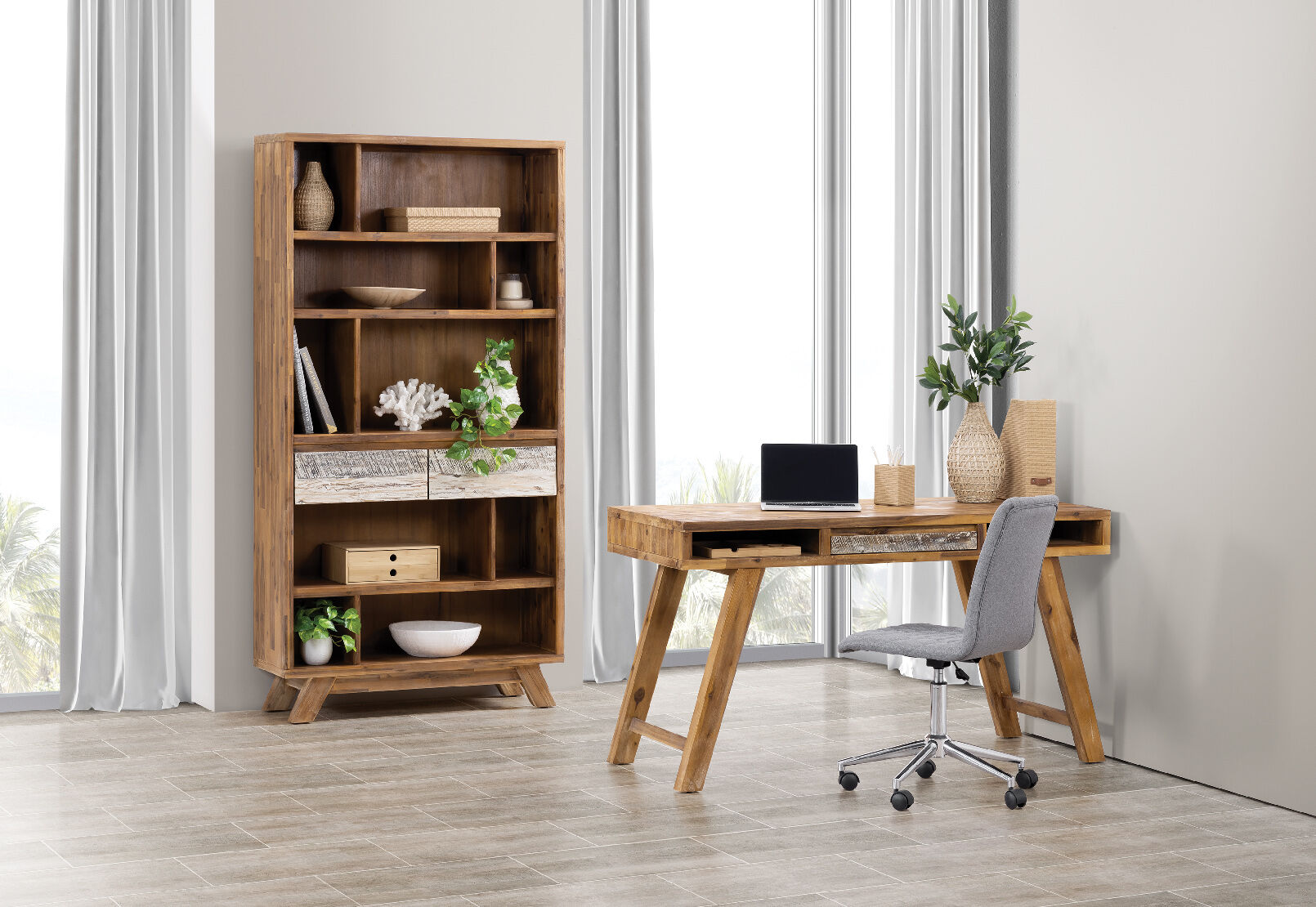 Boatwood 2 Piece Office Package Amart Furniture