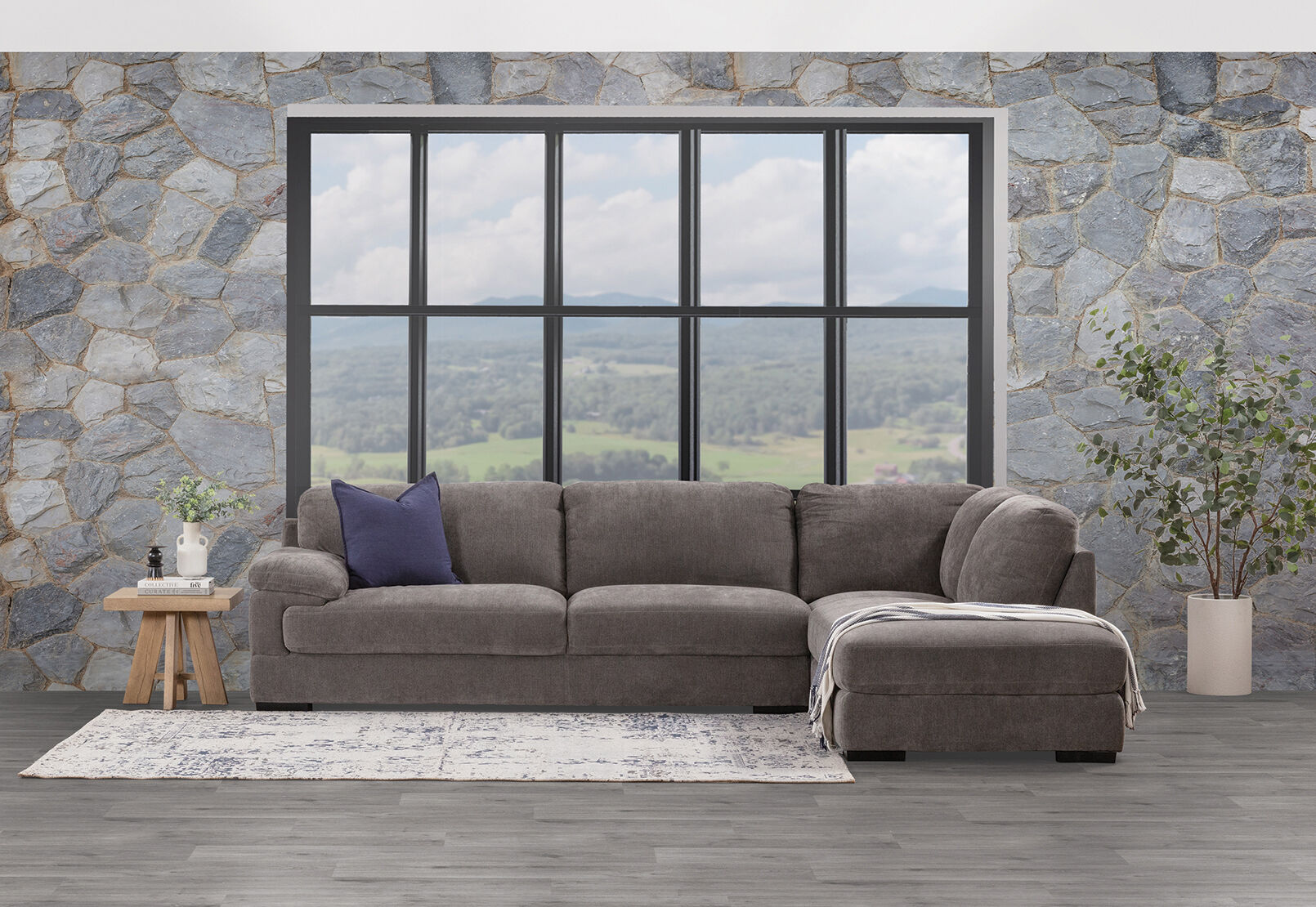 CANDACE FABRIC - Corner Lounge with RHF Chaise CANDACE FABRIC