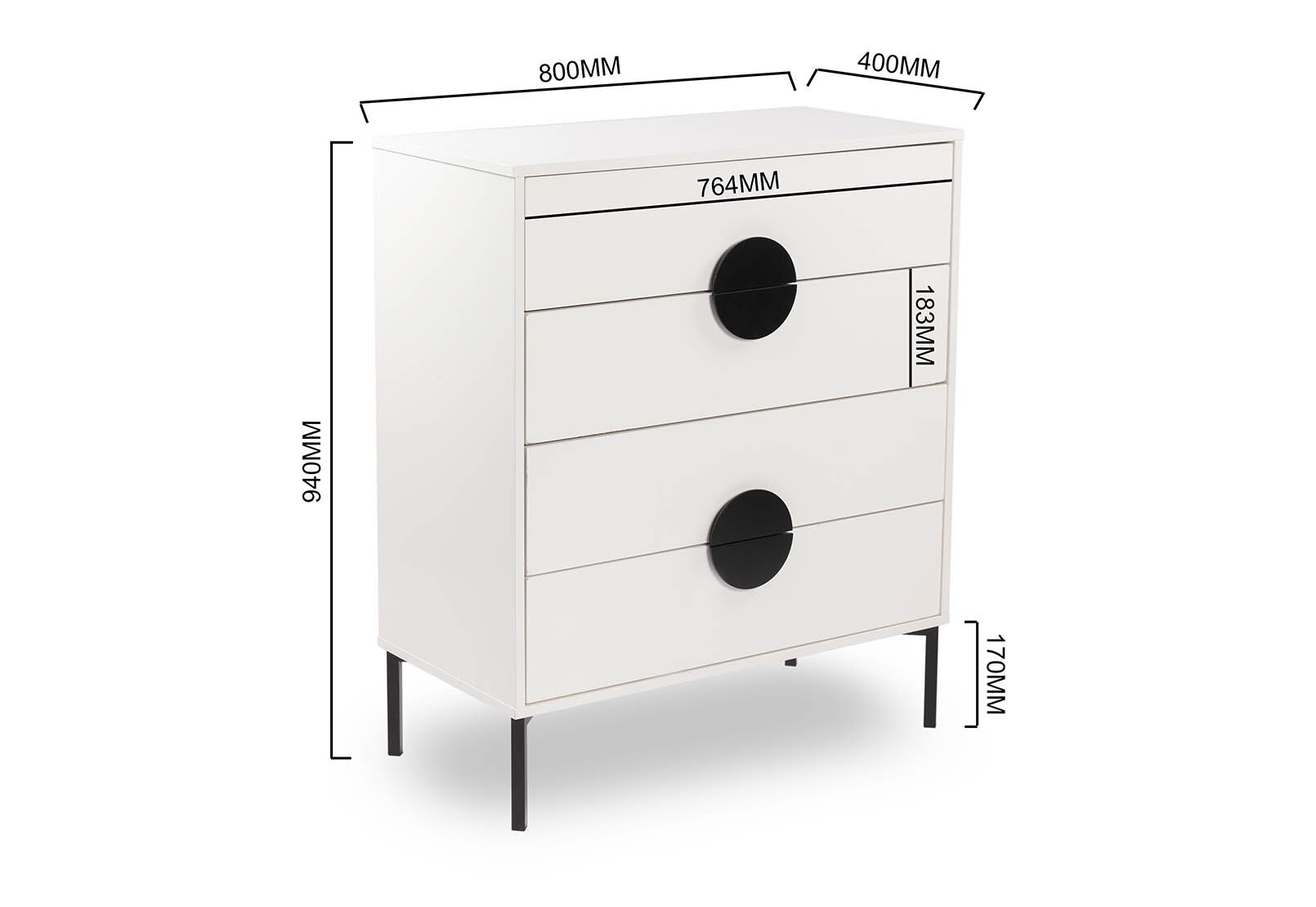 CALHOUN - 4 Drawer Tall Chest CALHOUN