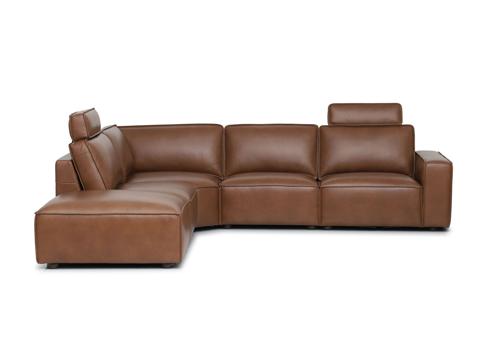 BARTELLE LEATHER - 5 Piece LHF Corner Chaise BARTELLE LEATHER