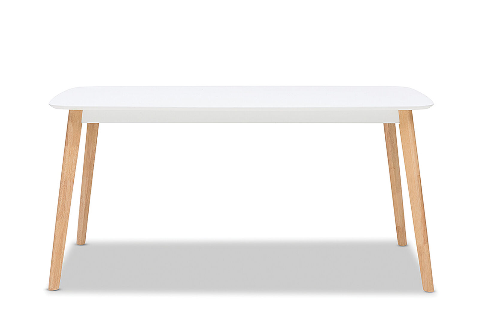 WHITE/NATURAL SVEN 1600 Dining Table Amart Furniture