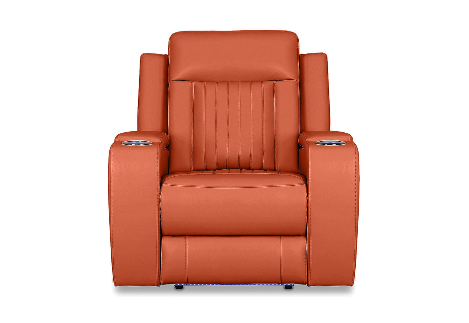 BURNT ORANGE JULIUS Leather Electric Recliner
