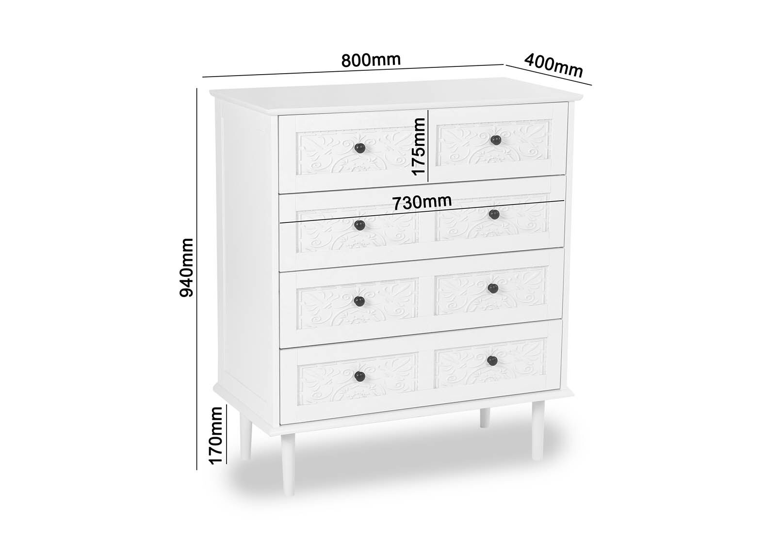 MONTGOMERY - 4 Drawer Tall Chest MONTGOMERY