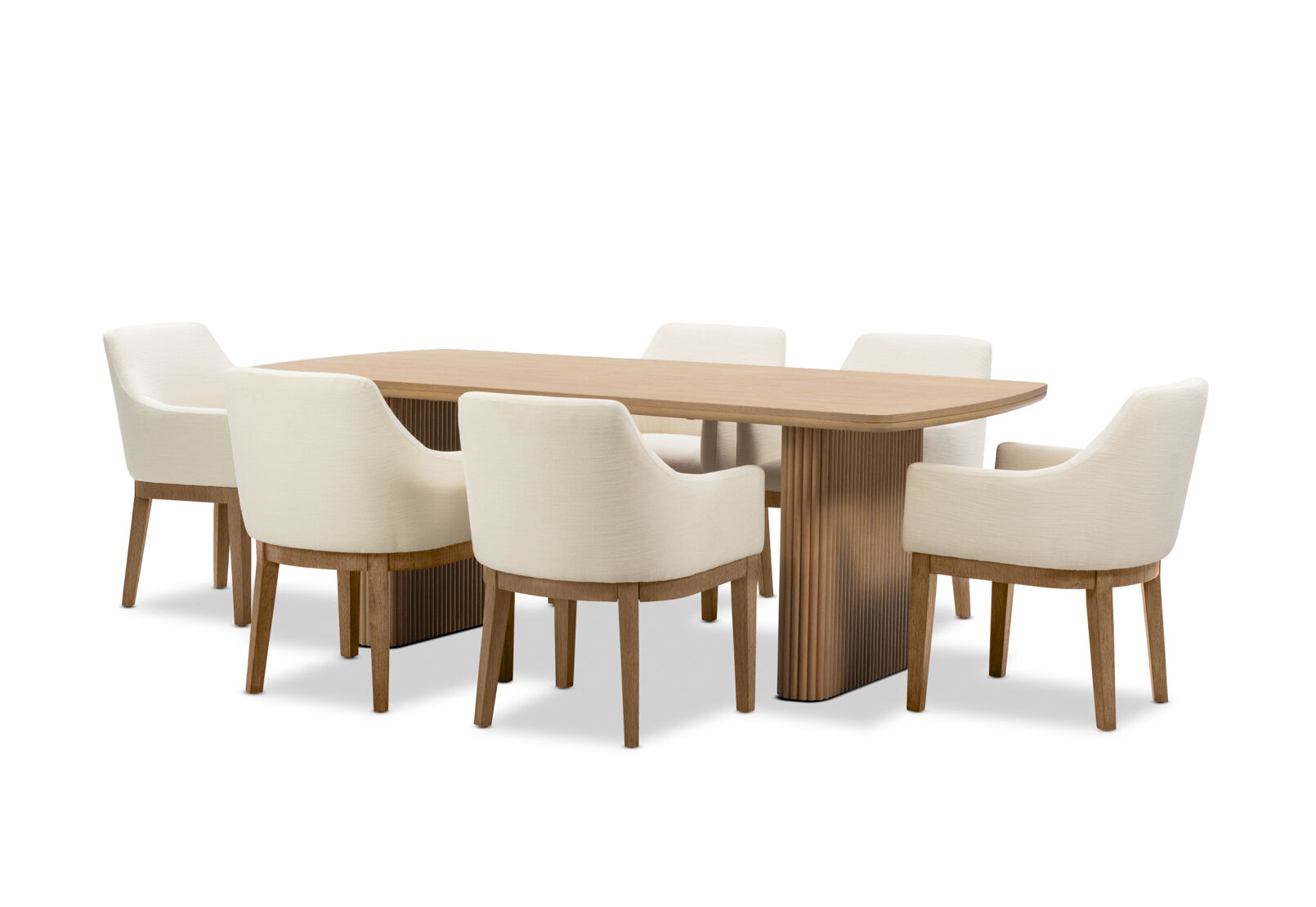 MIRAN - 7 Piece 2100 Dining Suite with Armondo Dining Chairs MIRAN