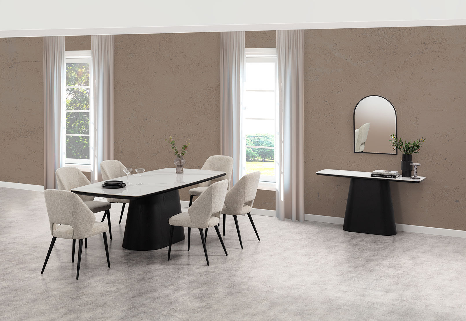 DORVAL - 7 Piece Dining Suite DORVAL