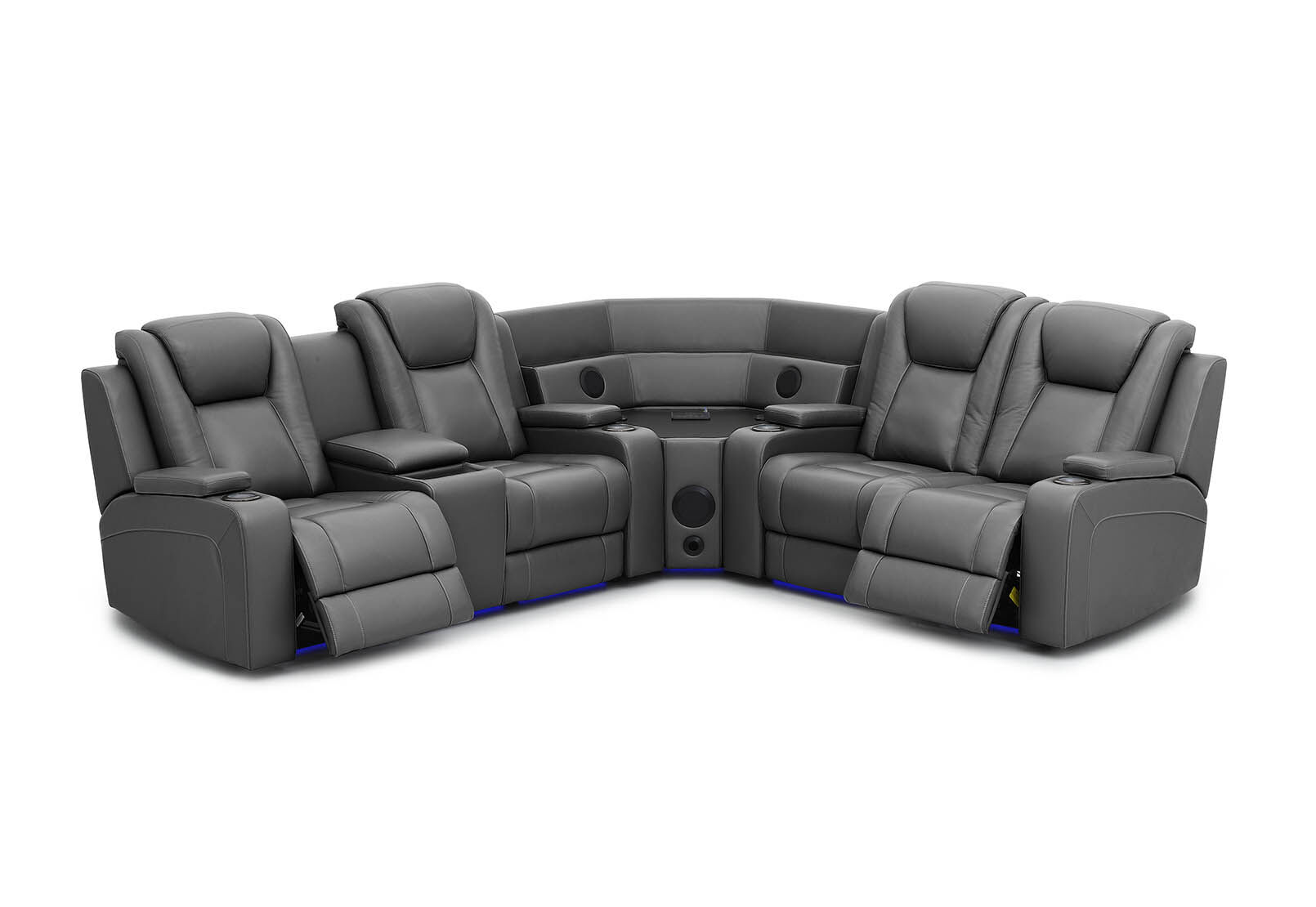 SENTINAL MK2 LEATHER - 4 Piece Corner with LHF Console SENTINAL MK2 LEATHER