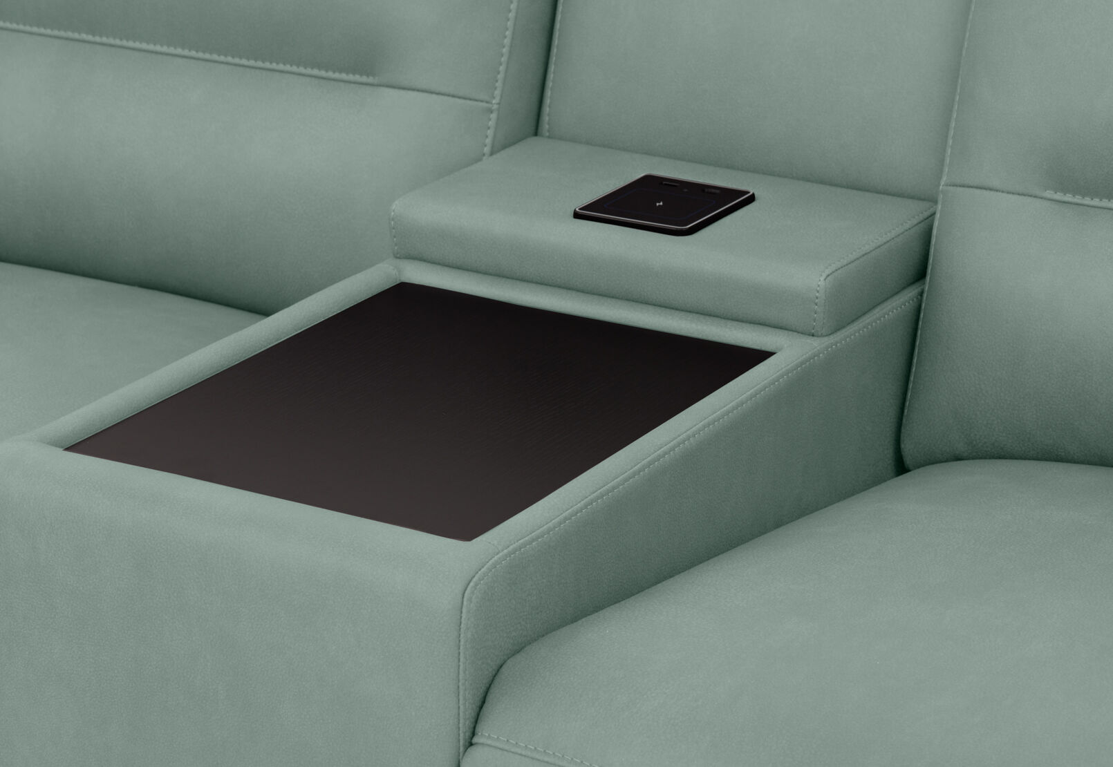 JEFFRIES FABRIC - Corner Lounge with Inbuilt Electric Recliner and LHF Chaise JEFFRIES FABRIC
