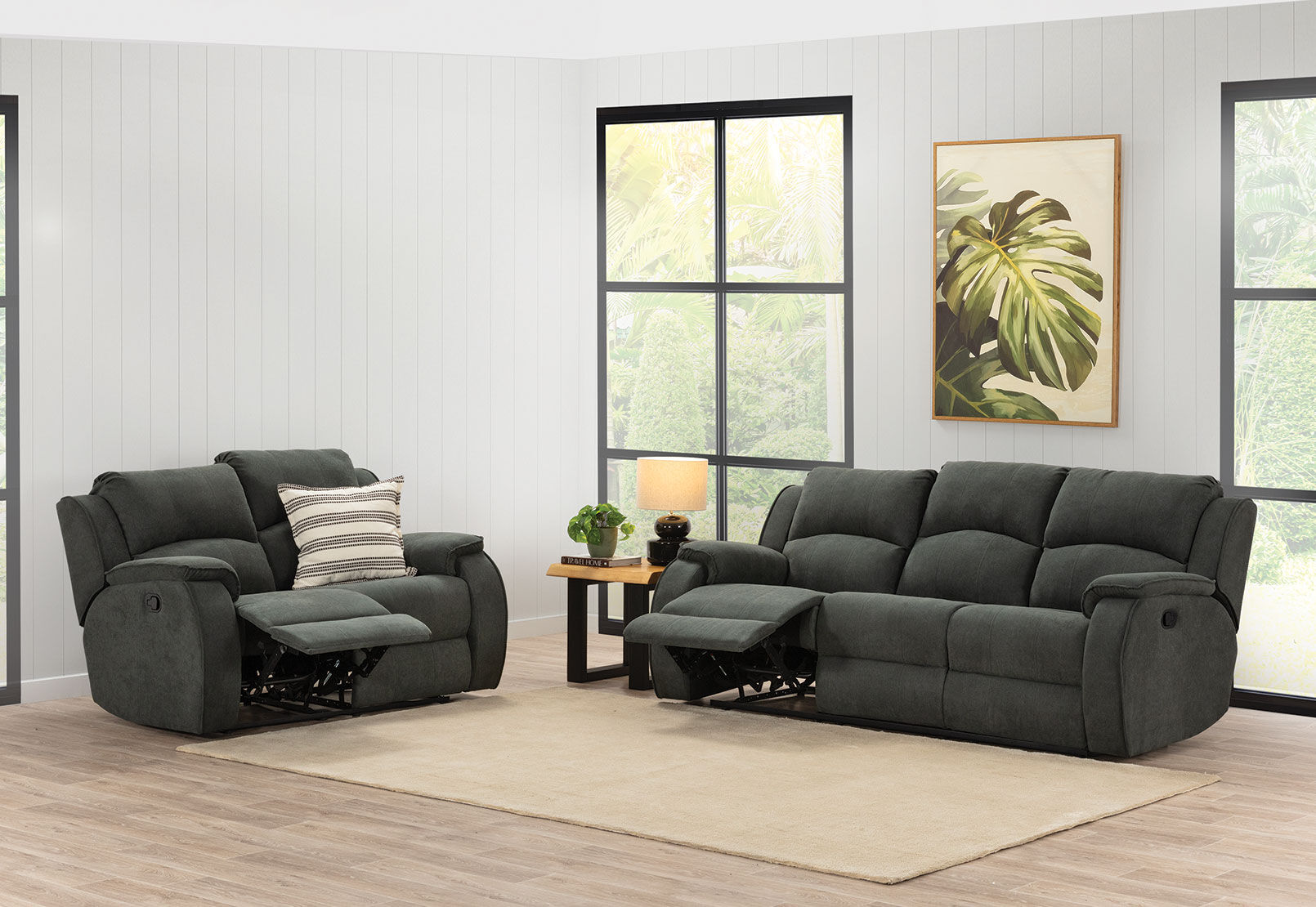 KAYDEN FABRIC - 2 Seater with Recliners KAYDEN FABRIC