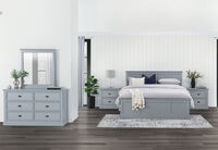 CHRYSTELLE - 4 Piece King Dresser Bedroom Suite. CHRYSTELLE