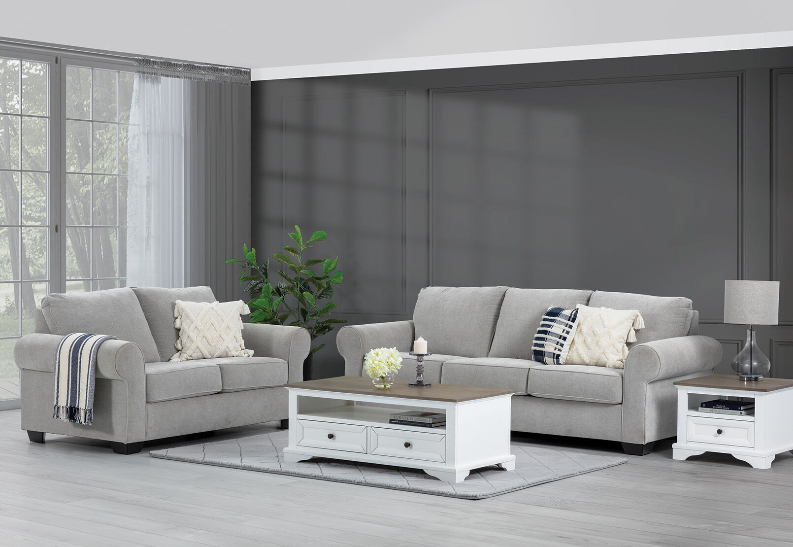 GREY LINA 3 Seater