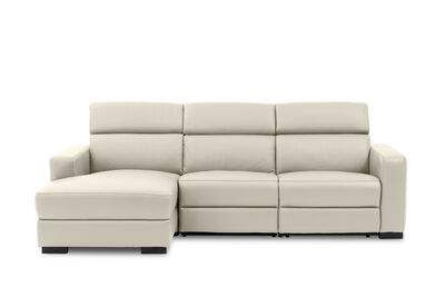 DAMIAN LEATHER - 3 Seater Sofa with LHF Chaise