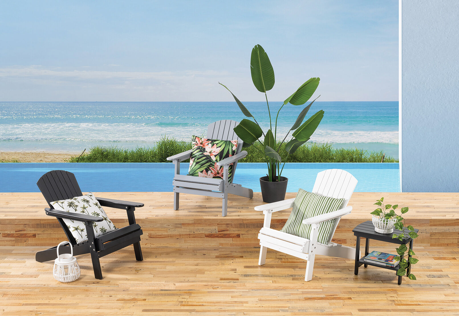 GREY REPLICA ADIRONDACK Outdoor Chair Amart Furniture