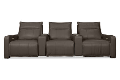 ALCINA LEATHER - 3 Seater Theatre Suite