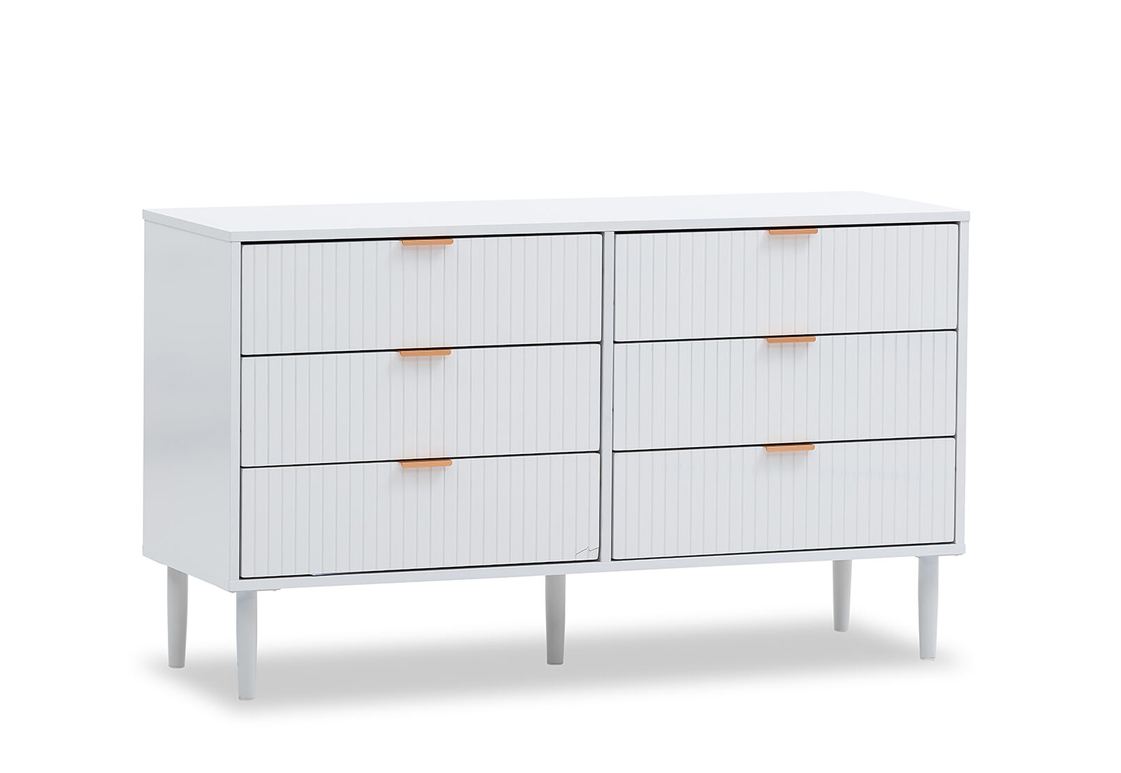 HENSLEY - White 6 Drawer Dresser HENSLEY