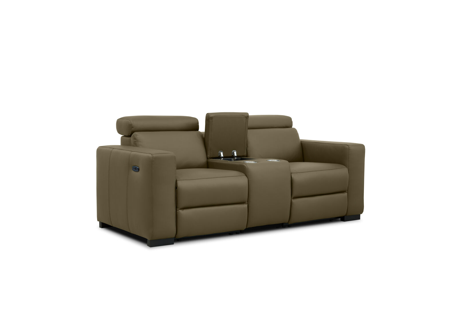 DAMIAN LEATHER - 2 Seater Sofa with 2 inbuilt Electric Recliners DAMIAN LEATHER