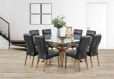 PROMENADE - 9 Piece Dining Suite with Asheville Dining Chairs