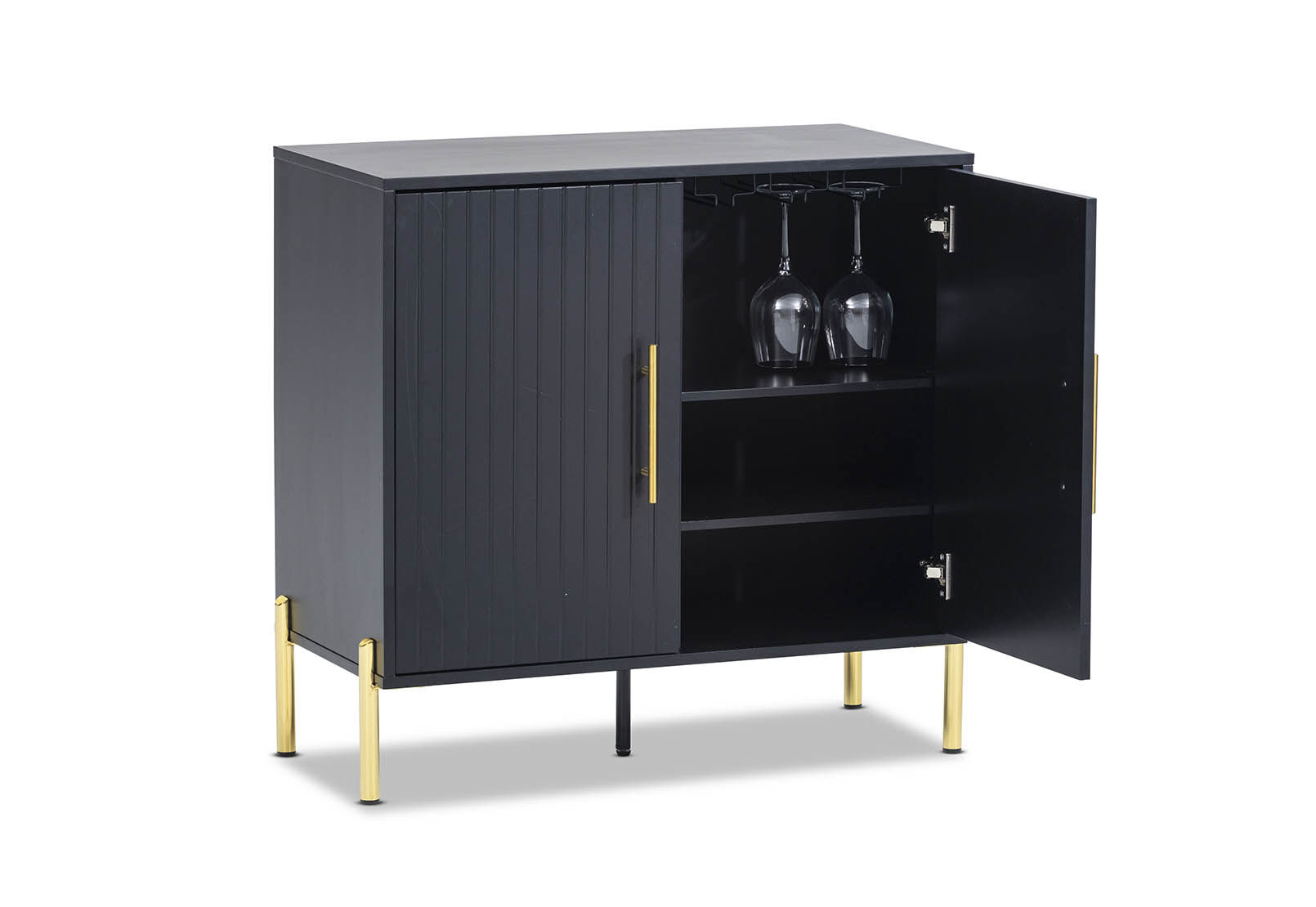 DELGADO - Black Wine Cabinet DELGADO