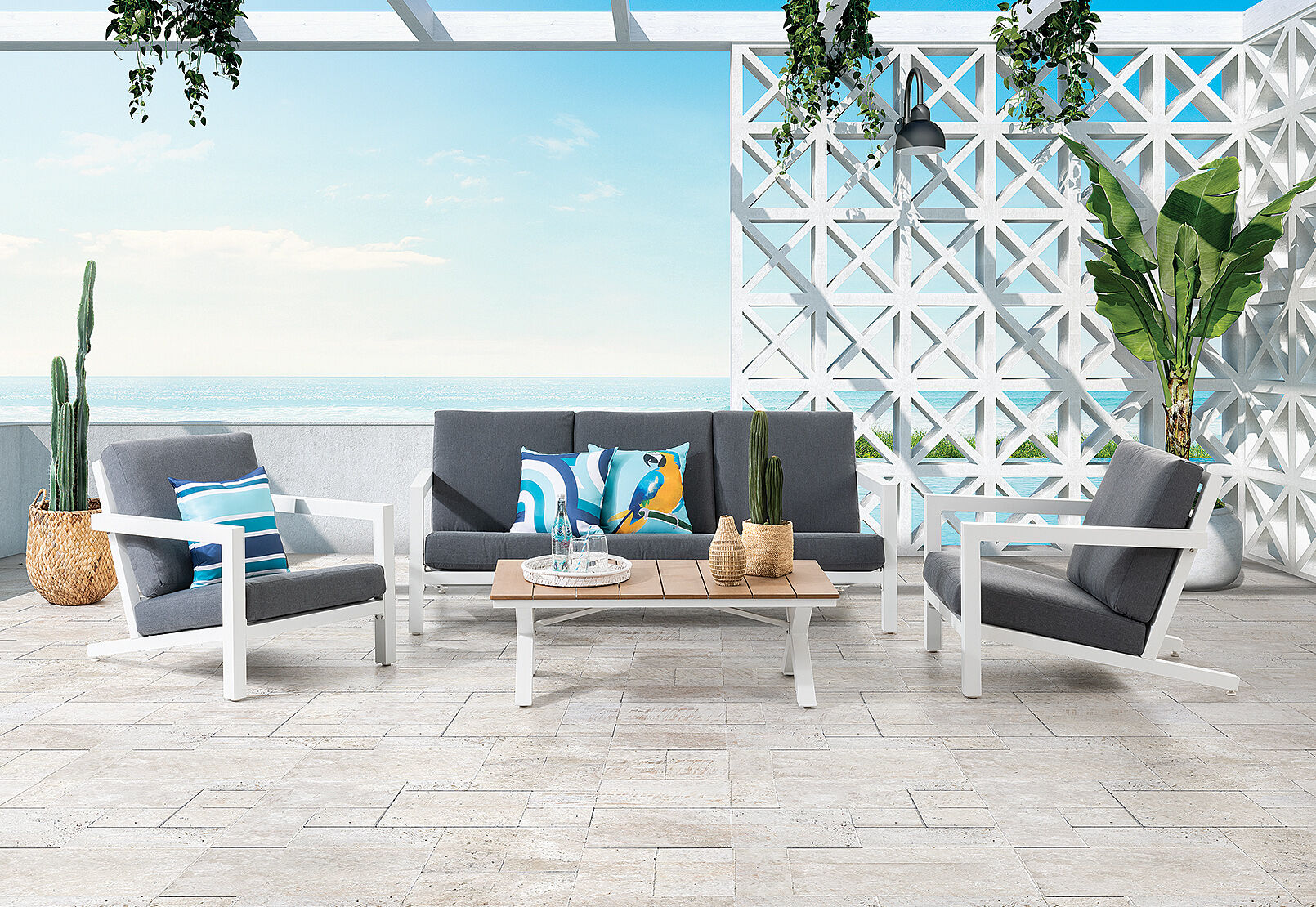 ELWOOD - 4 Piece Outdoor Lounge Setting. ELWOOD
