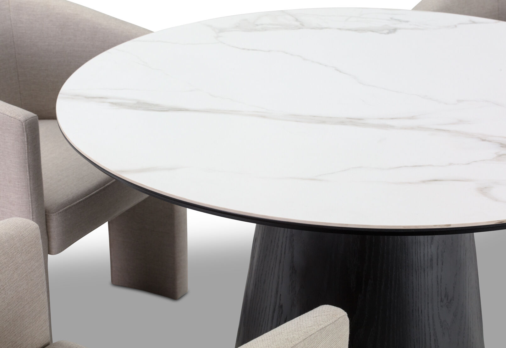 THANOS - 5 Piece Ceramic Dining Suite with Alicante Dining Chairs. THANOS