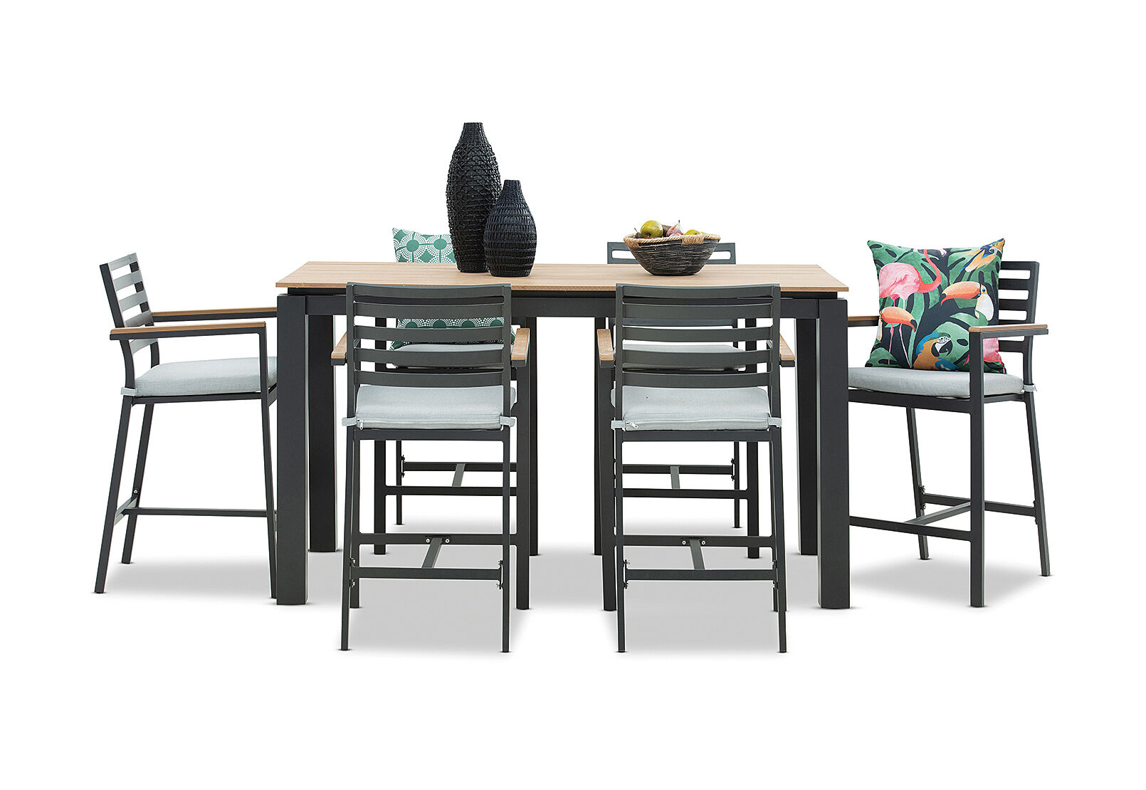 MORNINGTON - 7 Piece Outdoor Bar Setting. MORNINGTON