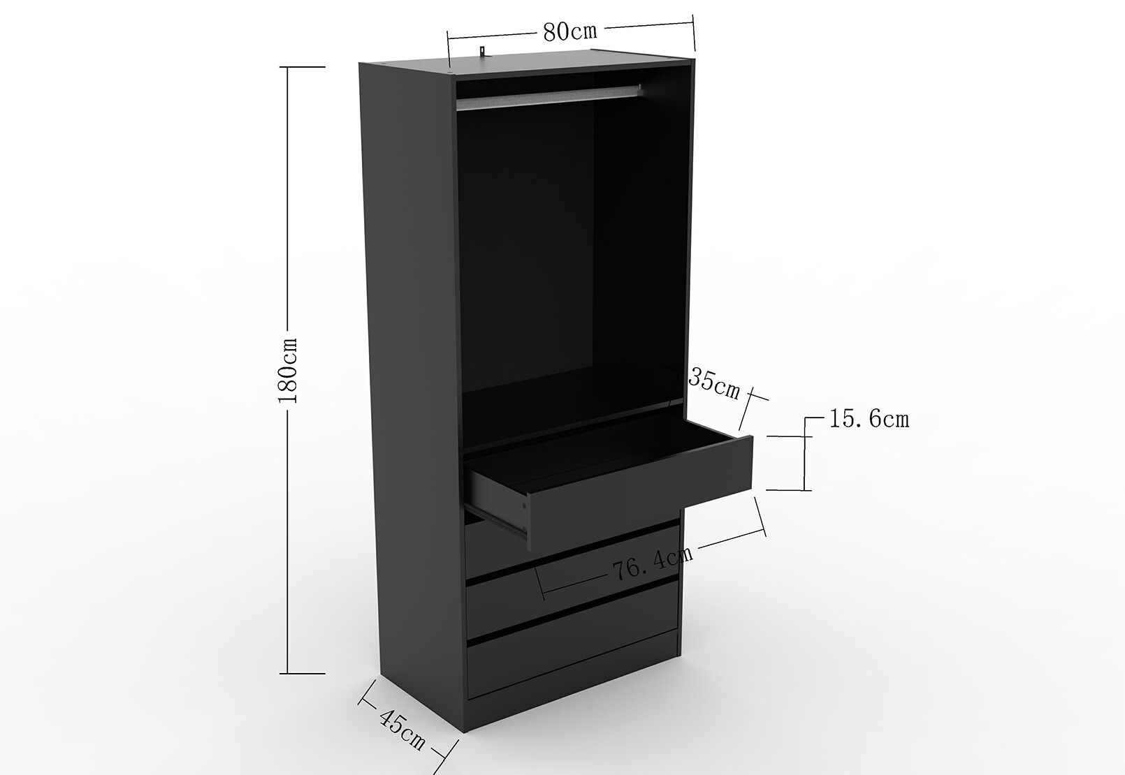 HOWARD - 4 Drawer Wardrobe HOWARD