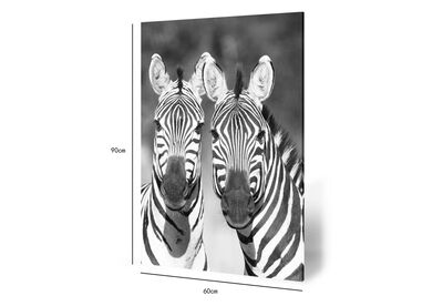 HINCS - Twin Zebra Canvas Wall Art 60x90cm