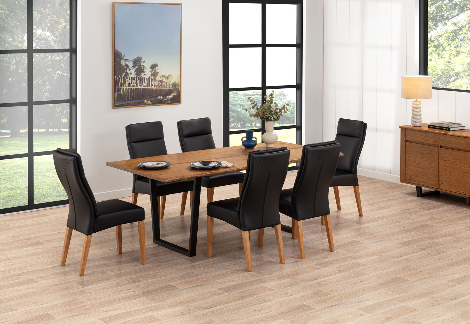 AMMAN - 7 Piece Suite with Asheville Dining Chairs AMMAN