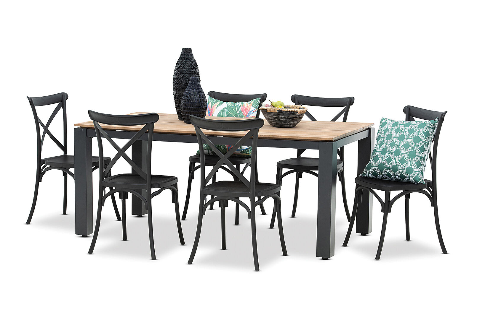 Mornington 7 Piece Outdoor Dining Skylar Chairs Amart