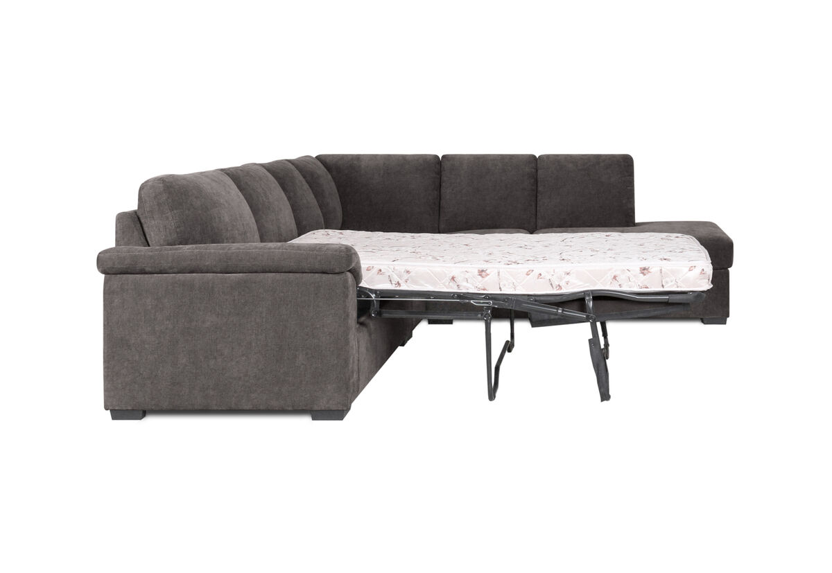 Hamilton 2 pce RHF Corner L Suite Fabric Grey