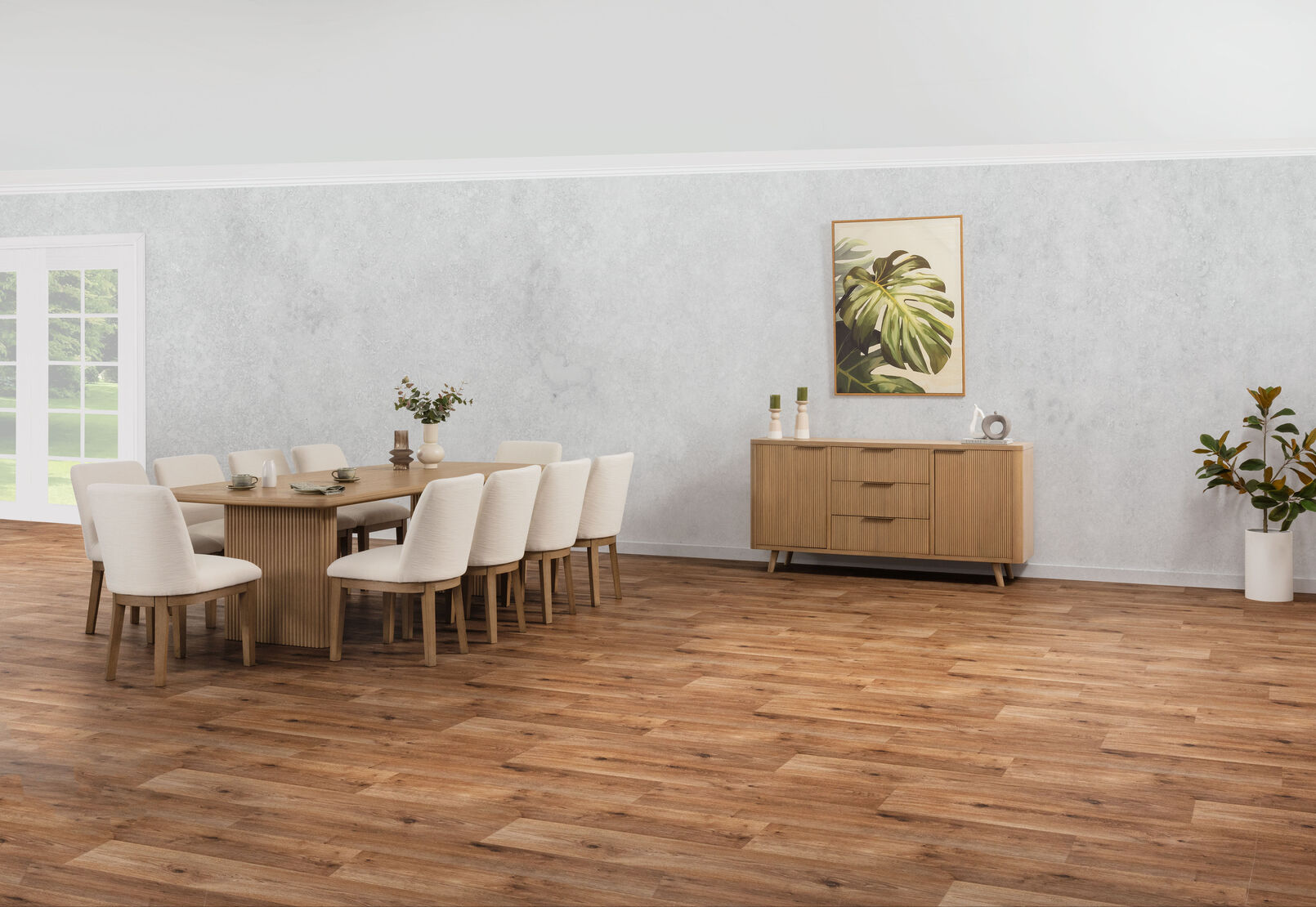 MIRAN - 11 Piece 2400 Dining Suite with Cora Dining Chairs. MIRAN