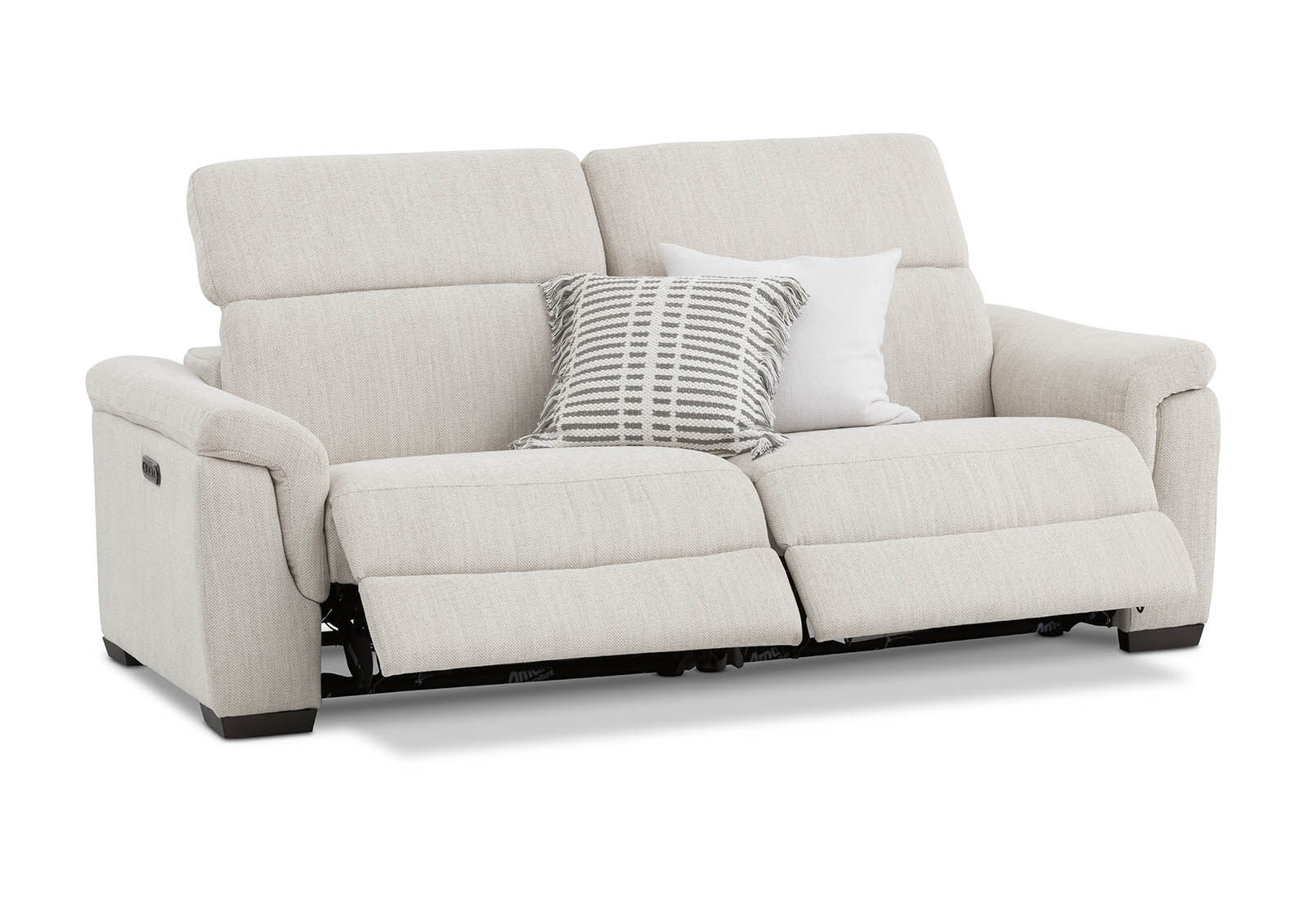 LUCIANO - Fabric 2.5 Seater Sofa with 2 Electric Recliners LUCIANO