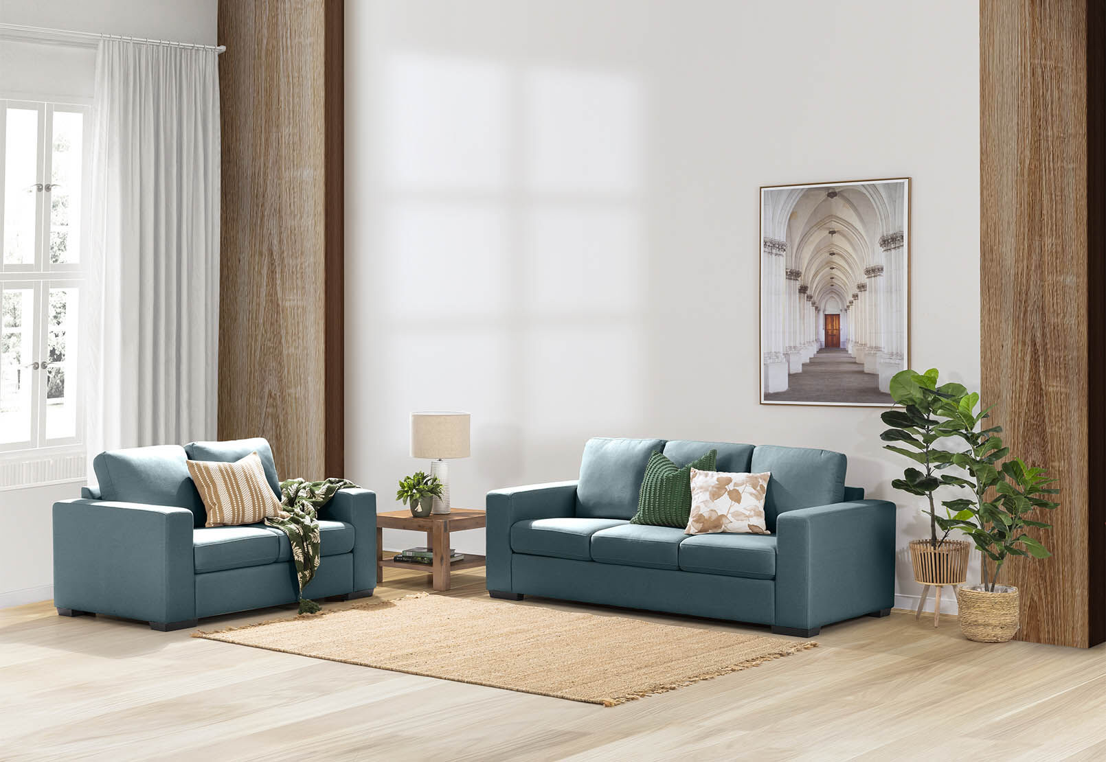 KIRBY - Fabric 3 Seat Sofa KIRBY
