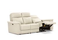 SERGIO LEATHER - 3 Seater with 2 Inbuilt Electric Recliners SERGIO LEATHER