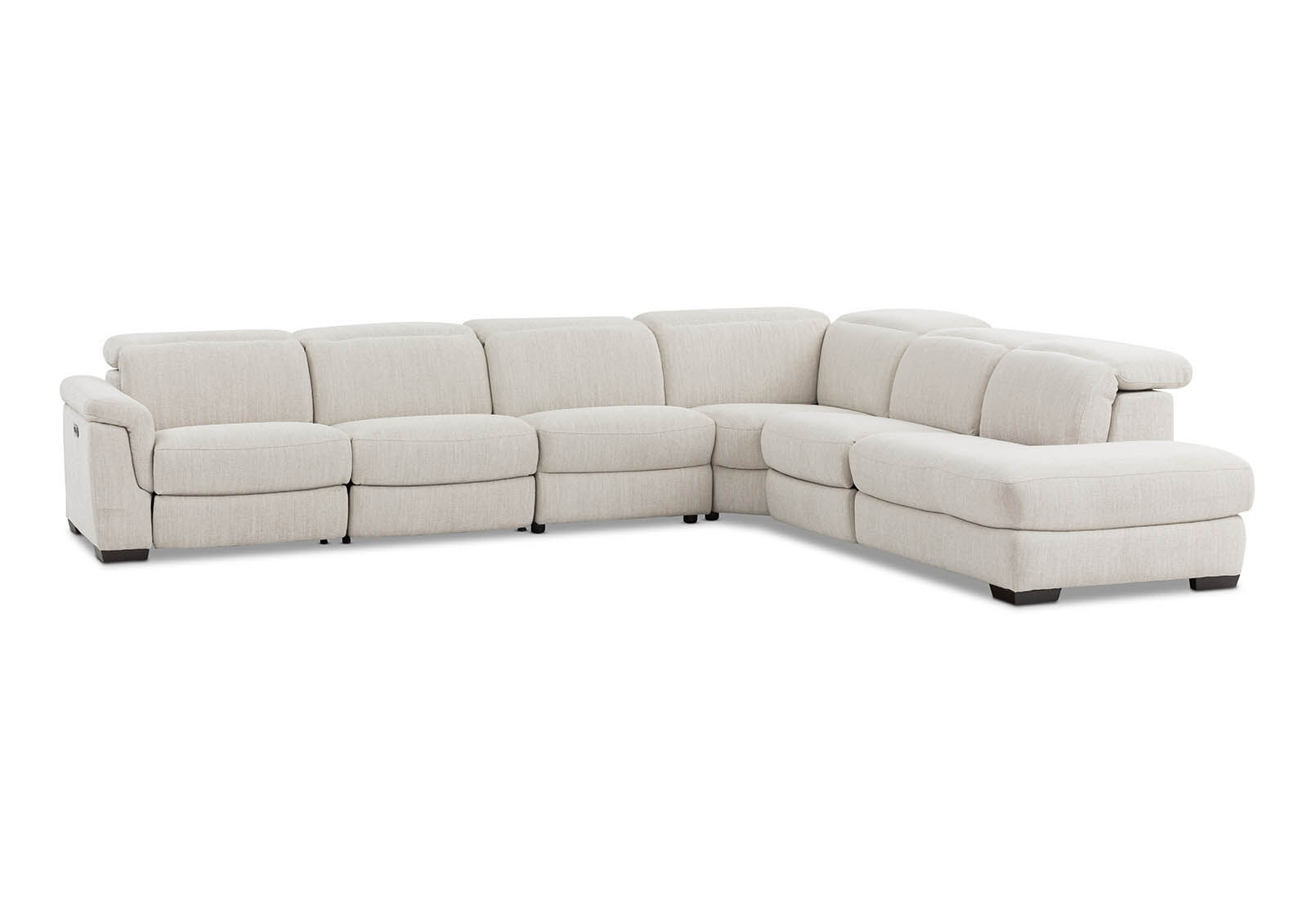 LUCIANO - Fabric Corner Lounge with 3 Inbuilt Electric Recliners and Right-Hand Facing Chaise LUCIANO