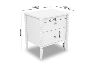 PORDENONE - 2 Drawer Bedside