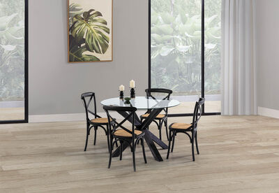 PROMENADE - 5 Piece Dining Suite with Bordeaux Dining Chairs