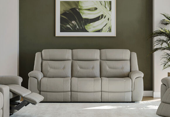 BRAYLON LEATHER - 3 Seater Electric Recliner with DDT