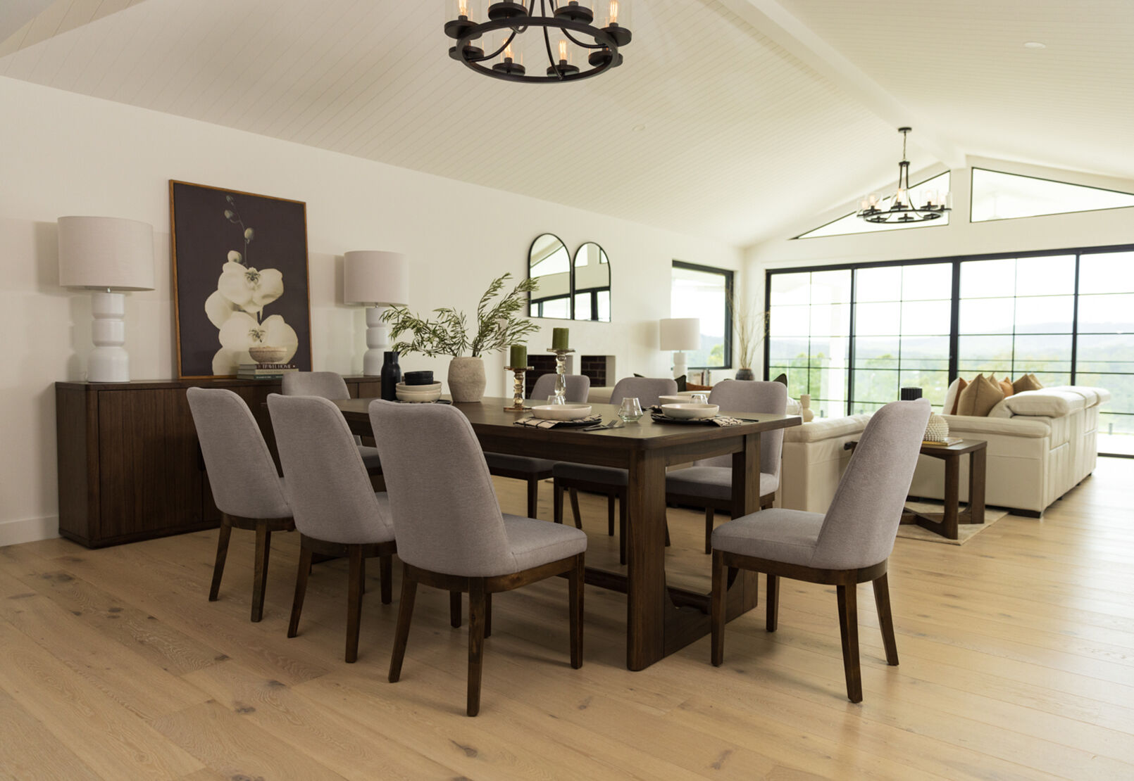 NICCOLO - 9 Piece Extension Dining Suite with Santino Dining Chairs NICCOLO