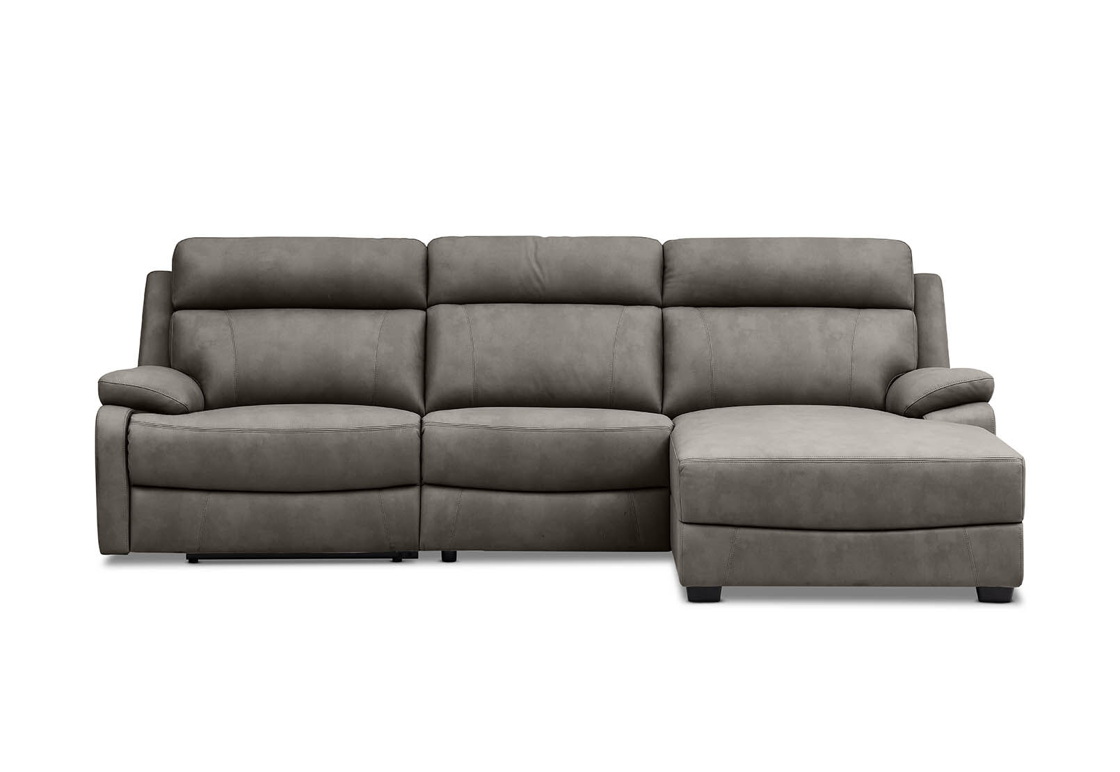 LYNCOLN - Fabric 3.5 Seat Right Hand Facing Chaise with Drop Down Table LYNCOLN